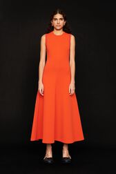 Robe longue bicolore femme Orange vue de détail 5