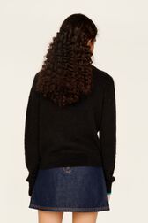 Col roulé mohair femme Noir vue portée de dos