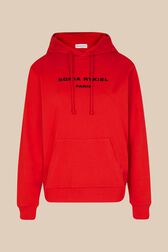 Sweat à capuche logo Sonia Rykiel femme Rouge vue de face