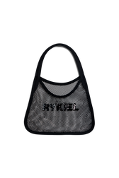 Sac filet strass RYKIEL Noir vue de face