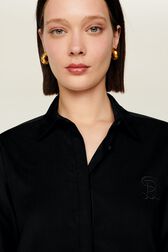 Chemise velours femme Noir vue de détail 1