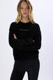 Velvet sweatshirt Black details view 1