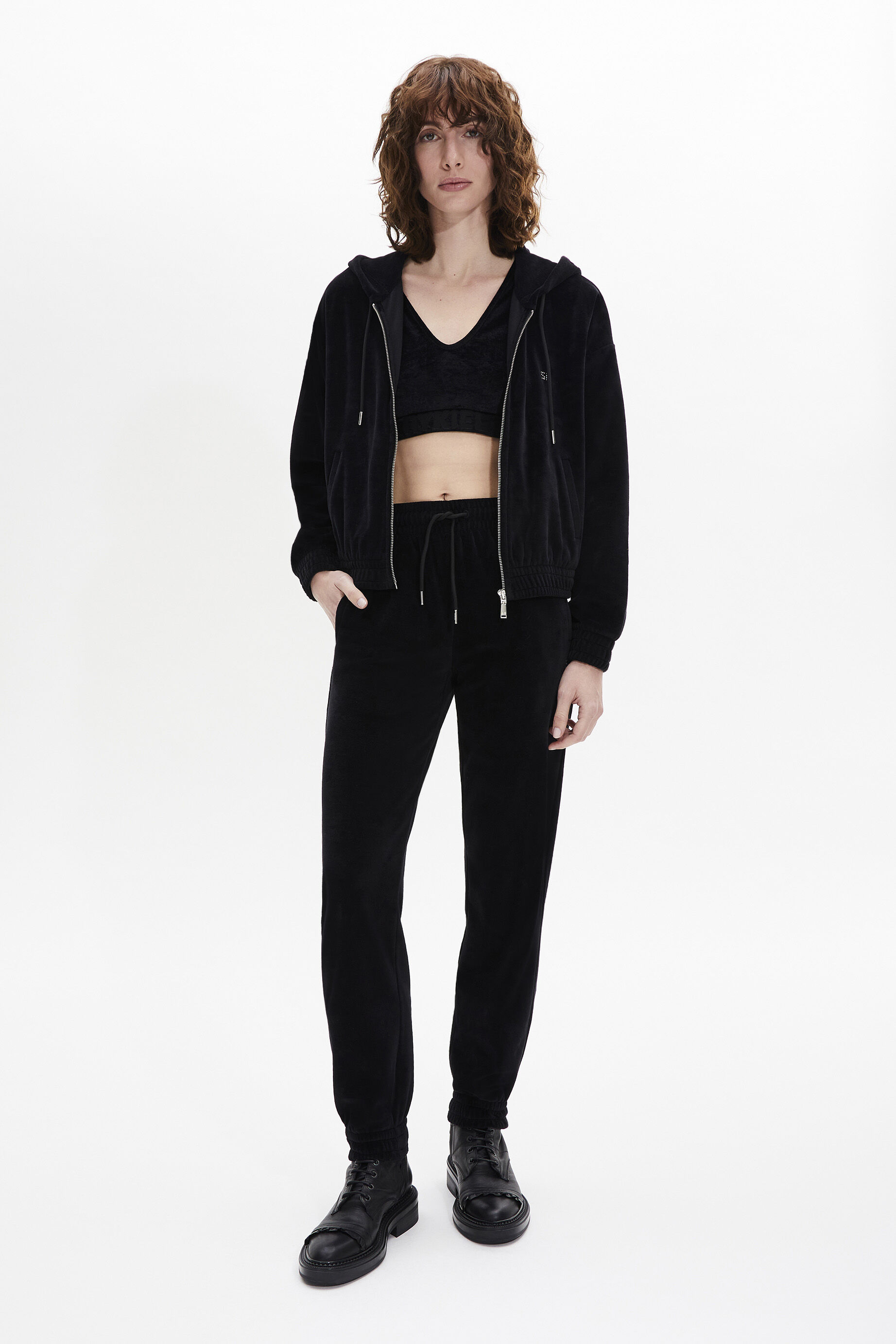 Velvet store jogging trousers