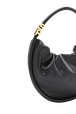 Domino medium leather bag Black details view 2