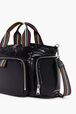 Forever Waxed Nylon Bag Black details view 2