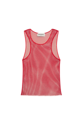Women Rhinestone Tank Top Red front view