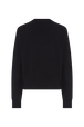 Pull en maille et en dentelle velours Noir vue de dos