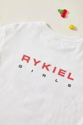 T-shirt fille motif "Rykiel Girls" Blanc vue de détail 2