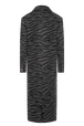 Long coat in wool blend Tiger grey back view
