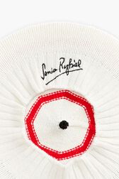 Striped Beret White details view 1