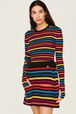 Women Big Poor Boy Striped A-line Skirt Multico striped rf details view 1