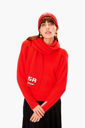 Sonia Rykiel Scarf Red front worn view