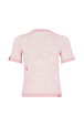 Short-sleeved crew-neck sweater Doll pink back view