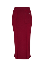 Jupe taille haute Bordeaux vue de face