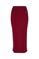 High-Waisted Skirt Claret front view