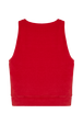 Women Velvet Bra Red back view
