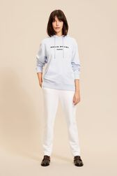 Women Sonia Rykiel logo Hoodie Baby blue front worn view