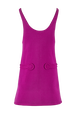 Robe courte sans manches maille milano femme Fuchsia vue de dos