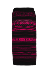 Midi Wrap Skirt Fuchsia back view