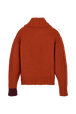 Blouson laine bouclette femme Roux vue de dos