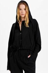 Bomber fluide viscose femme Noir vue de détail 1