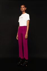 Pantalon maille milano femme Fuchsia vue de détail 1