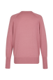 Pull à manches longues en merinos et soie Rose vue de dos