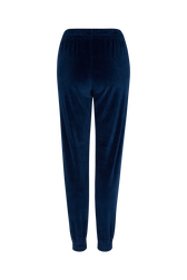 Pantalon de jogging en velours Bleu canard vue de dos