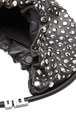 Medium Domino bag in leather and studs Black details view 3