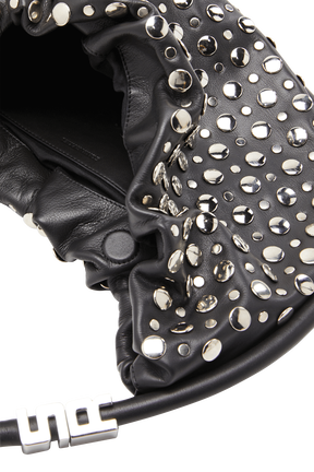 Sac domino medium en cuir avec studs Noir vue de détail 3