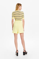Short court coton femme Baby yellow vue portée de dos