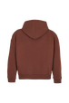 Sweat à capuche jersey de coton femme Chocolat vue de dos
