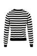 Sweater Big Poor Boy rayé femme Raye noir/blanc vue de dos