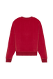 Women Velvet Sweatshirt Red back view