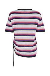 Short-sleeved striped jumper Pink back view