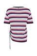 Short-sleeved striped jumper Pink back view