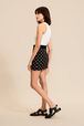 Women Jacquard Mini Skirt Black details view 1