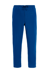 Women Cotton Jersey Jogging Prussian blue front view