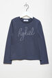 Rykiel Girl Long-Sleeved T-shirt Blue front view