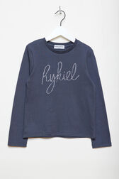 Rykiel Girl Long-Sleeved T-shirt Blue front view
