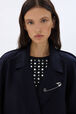 Manteau oversize en double face Navy vue de détail 3