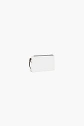 Pochette en cuir imprimé Blanc vue de dos