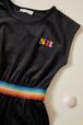 Velvet Girl Short Dress Black details view 1