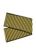 Women Poor Boy Striped Wool Scarf Striped black/mustard front view