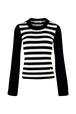 Women Jane Birkin Sweater Black/white front view