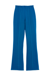 Pantalon maille milano femme Bleu de prusse vue de dos