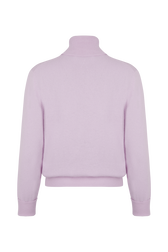 Pull col roulé à manches longues Lilas vue de dos