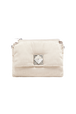 Sac à bandoulière medium Le Copain en gabardine monogramme Latté vue de face