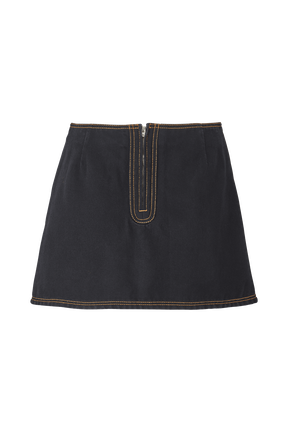 Mini jupe en jean femme Noir vue de dos