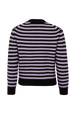Pull rayé col rond à manches longues Raye noir/lilas vue de dos